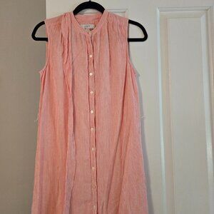 Womens Loft Red and white striped dress size XS